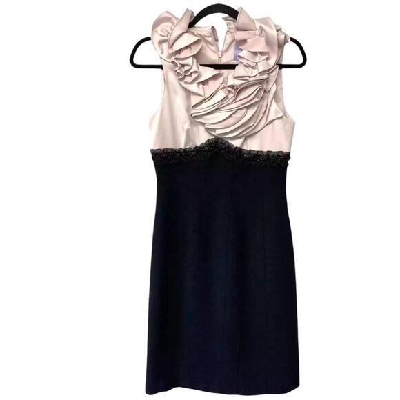 JS Collections Ruffled Collar Pencil Sheath Dress, Cocktails, Events, Parties 12 - Picture 8 of 10